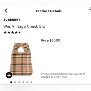 Brand New Burberry baby bib